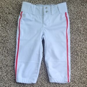 Prolook Dize 24 Kids White Pants with Red Stripes For Baseball